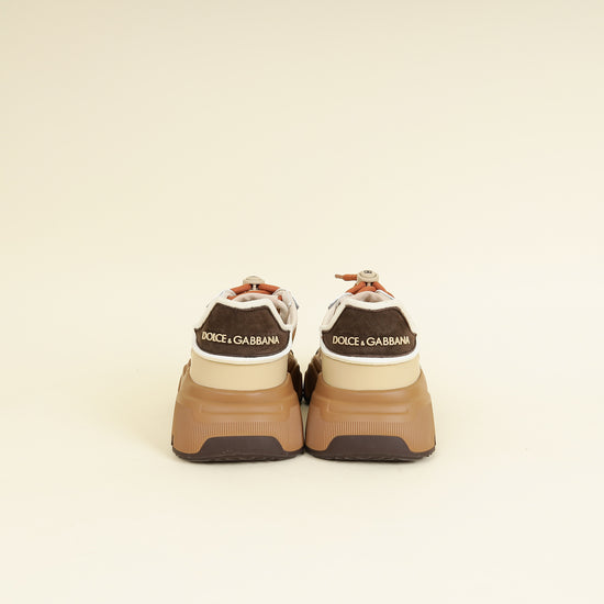 Dolce & Gabbana Brown Multicolor DG Logo Daymaster Sneakers 36-Dolce & Gabbana-THE CLOSET