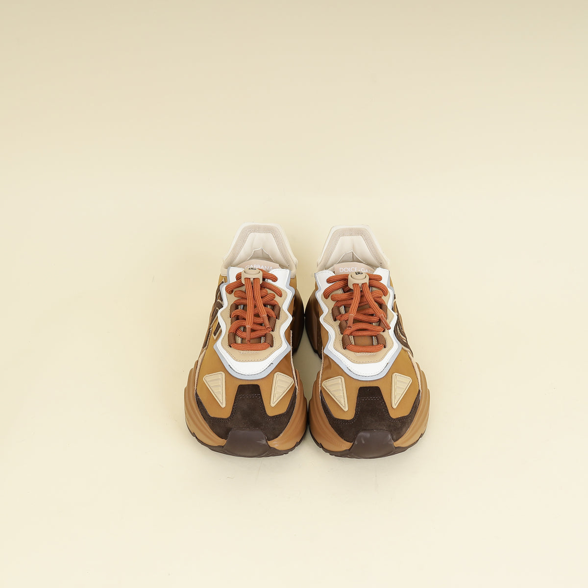 Dolce & Gabbana Brown Multicolor DG Logo Daymaster Sneakers 36-Dolce & Gabbana-THE CLOSET