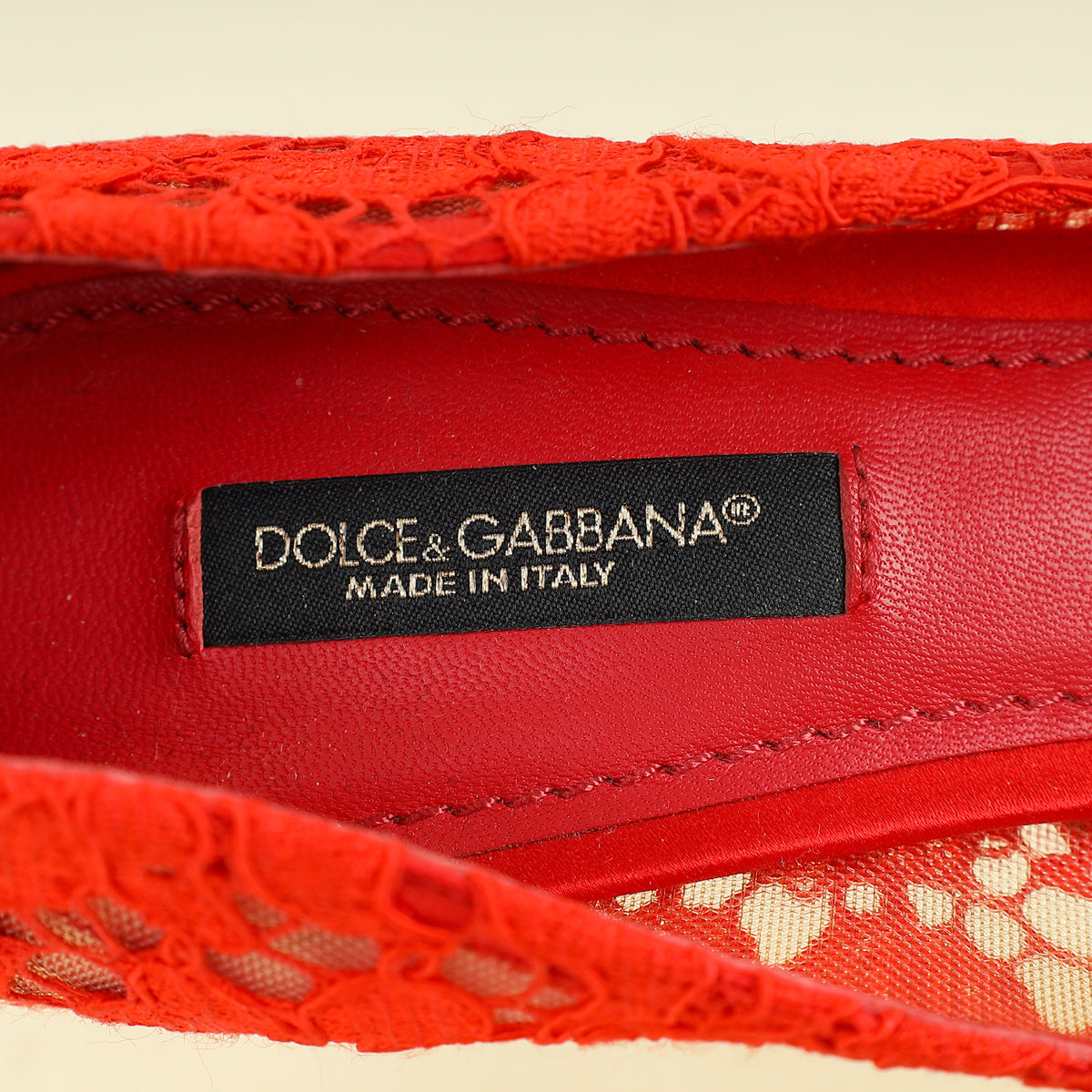 Dolce & Gabbana Red Bellucci Crystal Lace Pumps 36