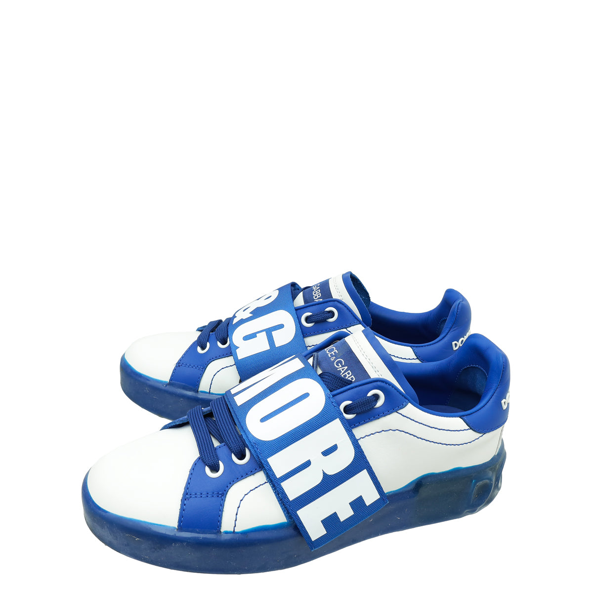 Dolce & Gabbana Bicolor "D&G Amore" Melt Portofino Sneakers 37.5-Dolce & Gabbana-THE CLOSET