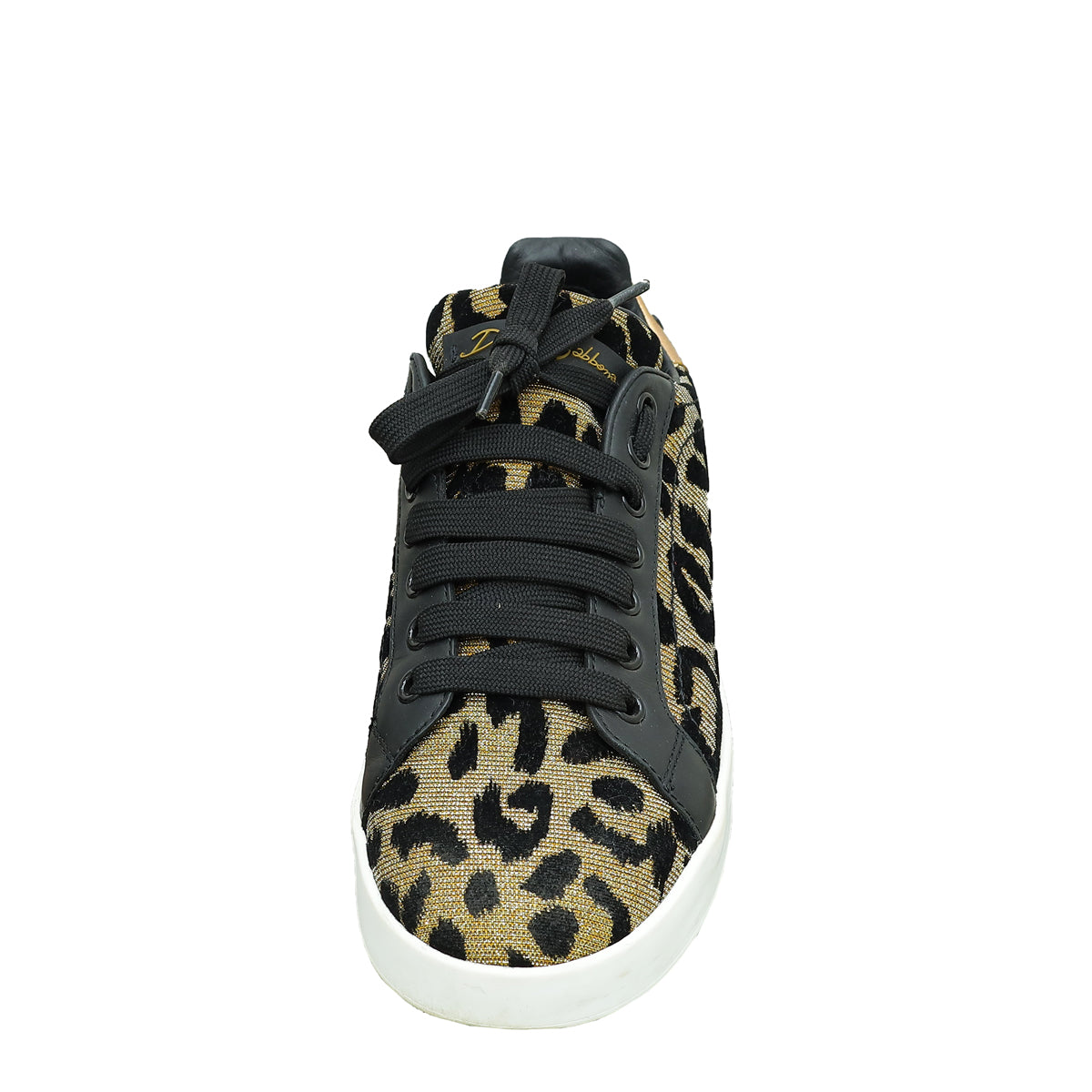 Dolce & Gabbana Multicolor Leopard Print Portofino Sneaker 37