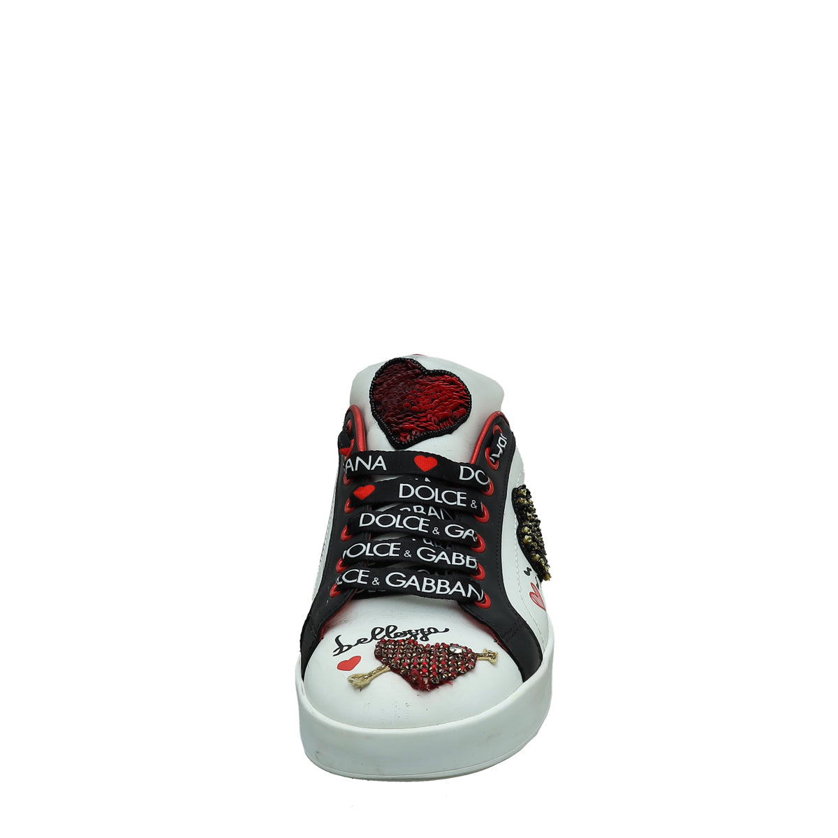 Dolce & Gabbana Tricolor Sequins L'Amore Portofino Sneakers 37-Dolce & Gabbana-THE CLOSET