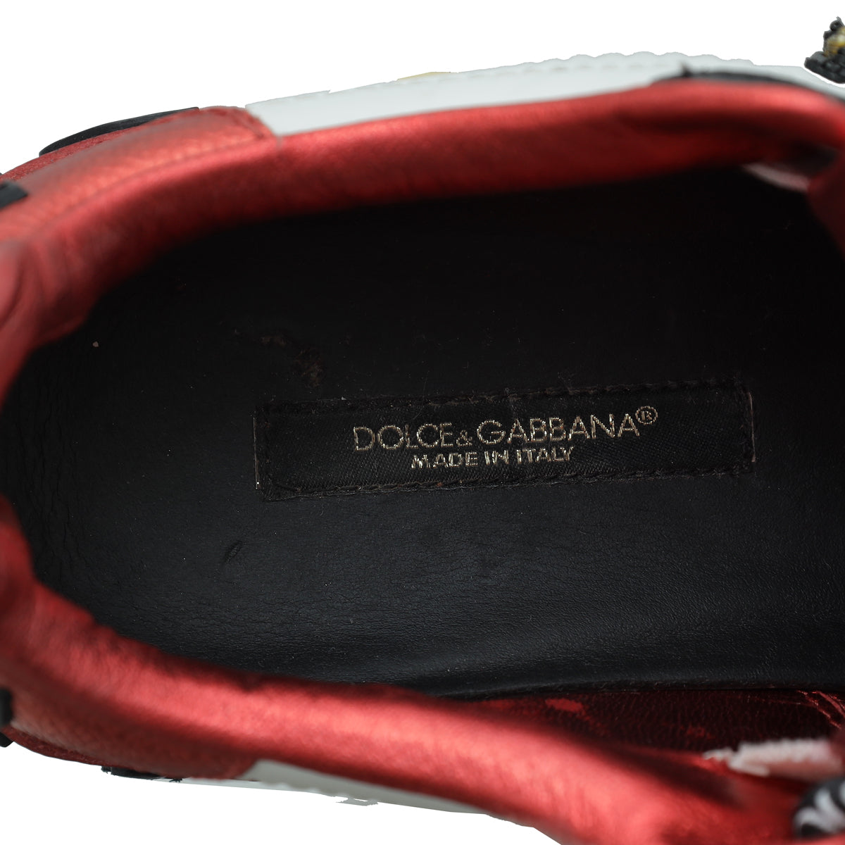 Dolce & Gabbana Tricolor Sequins L'Amore Portofino Sneakers 37