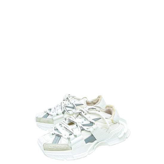 Dolce & Gabbana White Space Double Lace Sneakers 38