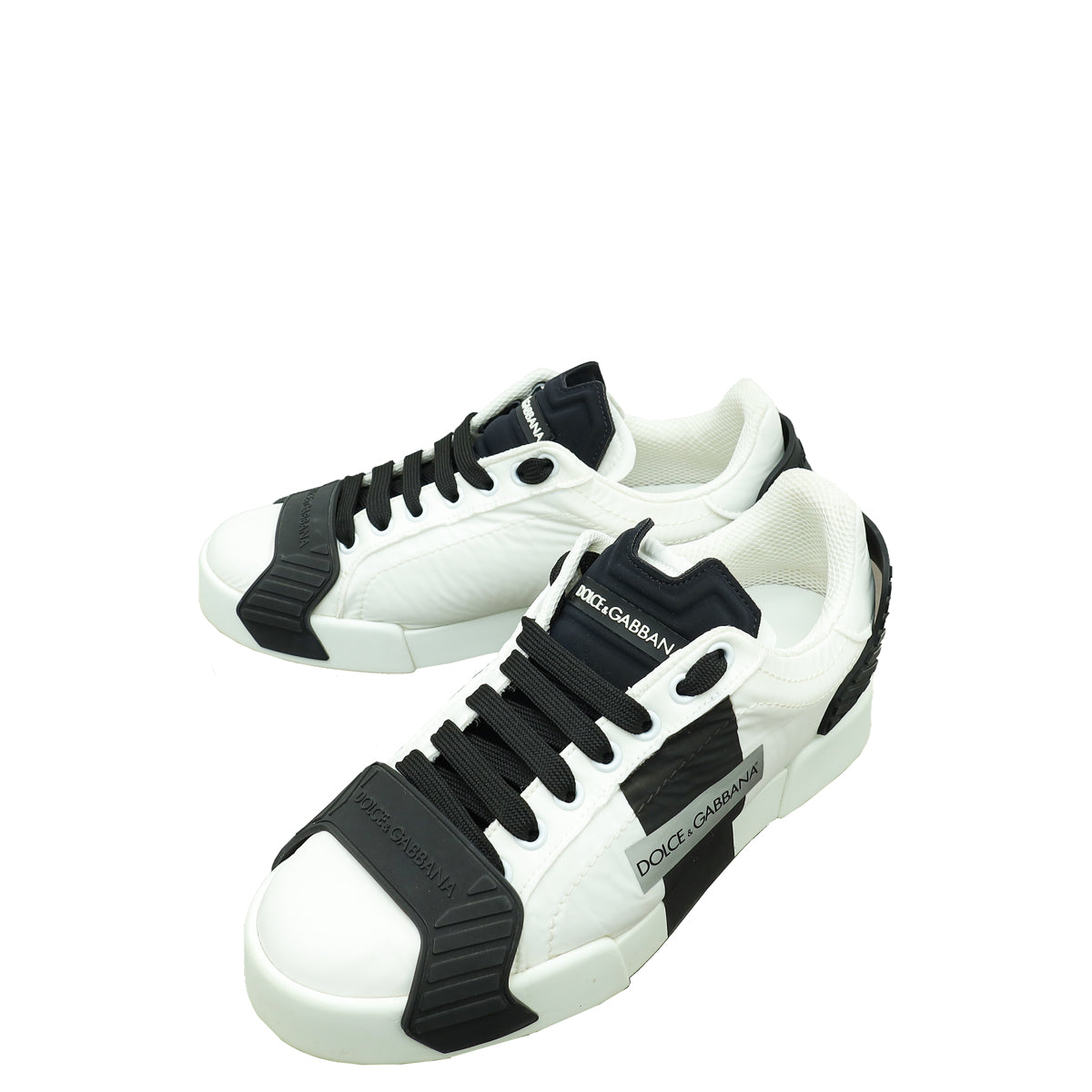 Dolce & Gabbana Bicolor Logo Nylon Low Top Sneaker 38-Dolce & Gabbana-THE CLOSET
