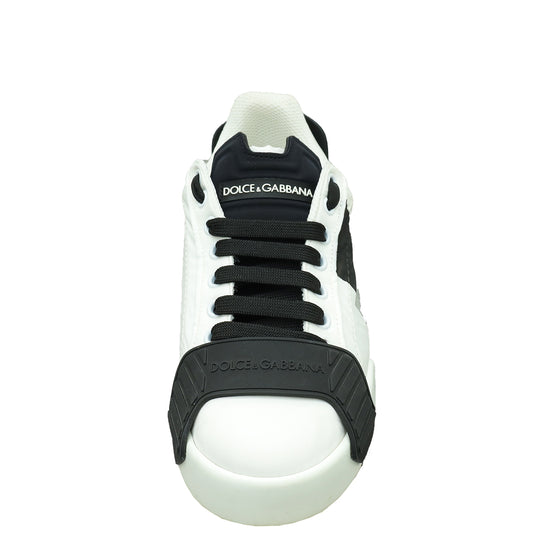 Dolce & Gabbana Bicolor Logo Nylon Low Top Sneaker 38
