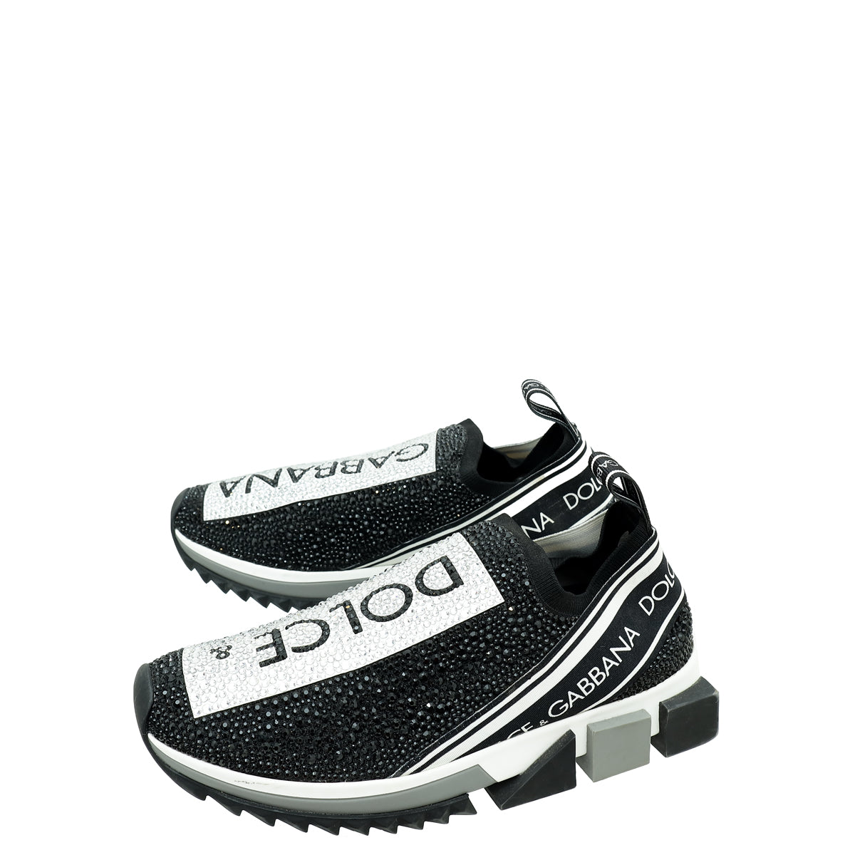 Dolce & Gabbana Black Sorrento Studs Embellished Sneaker 38-Dolce & Gabbana-THE CLOSET