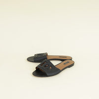 Dolce & Gabbana Black DG Logo Flat Sandals 39.5