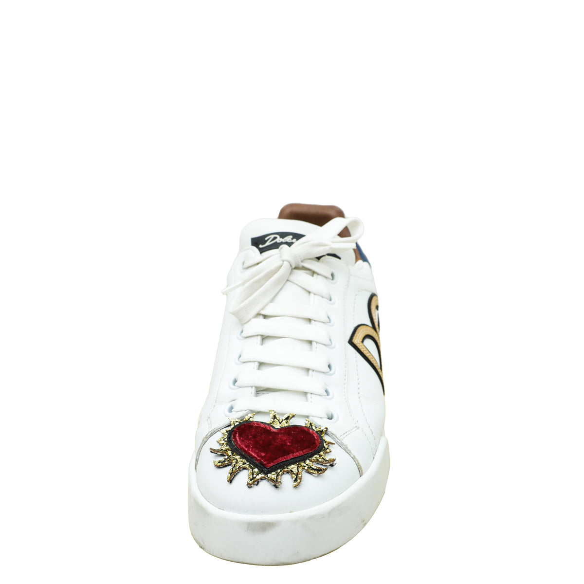 Dolce & Gabbana White Multicolor DG I-Heart Portofino Sneakers 39-Dolce & Gabbana-THE CLOSET