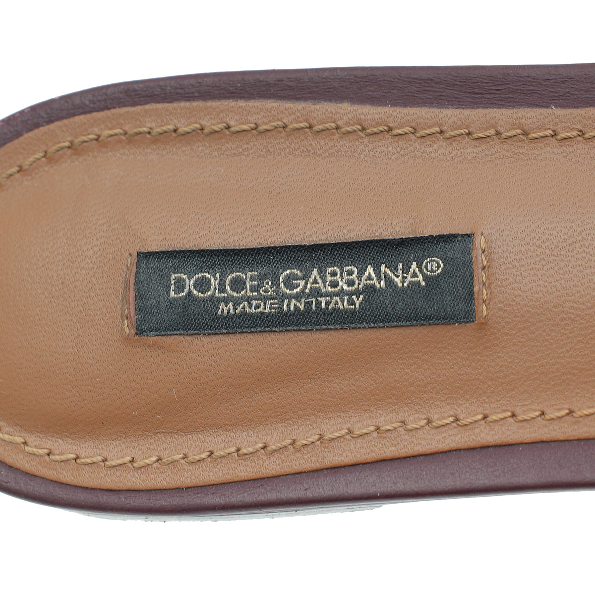 Dolce & Gabbana Burgundy Bianca Logo Slide Sandals 39-Dolce & Gabbana-THE CLOSET