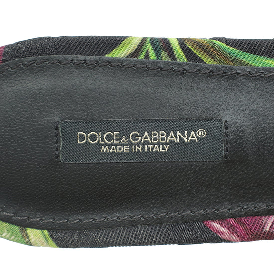 Dolce & Gabbana Multicolor Bellucci Embellished Flat Sandal 39Printed Canvas-Dolce & Gabbana-THE CLOSET