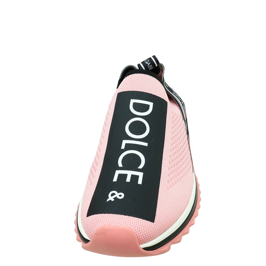 Dolce & Gabbana Pink Sorrento Mesh Sneaker 39