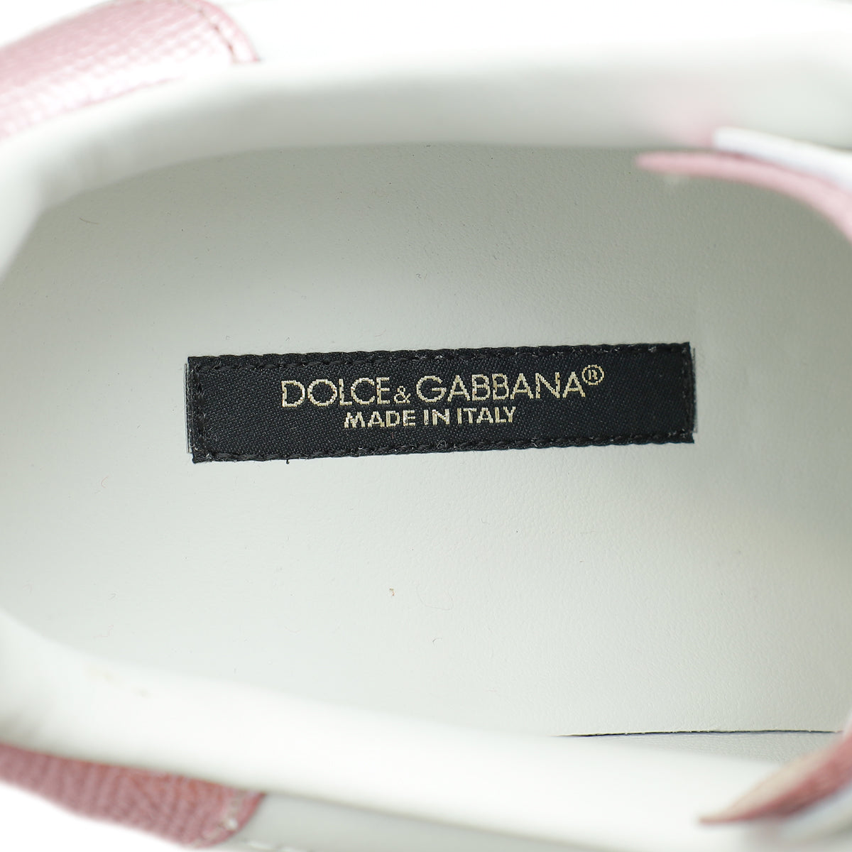 Dolce & Gabbana Bicolor Pearl-Detail Portofino Sneakers 40-Dolce & Gabbana-THE CLOSET