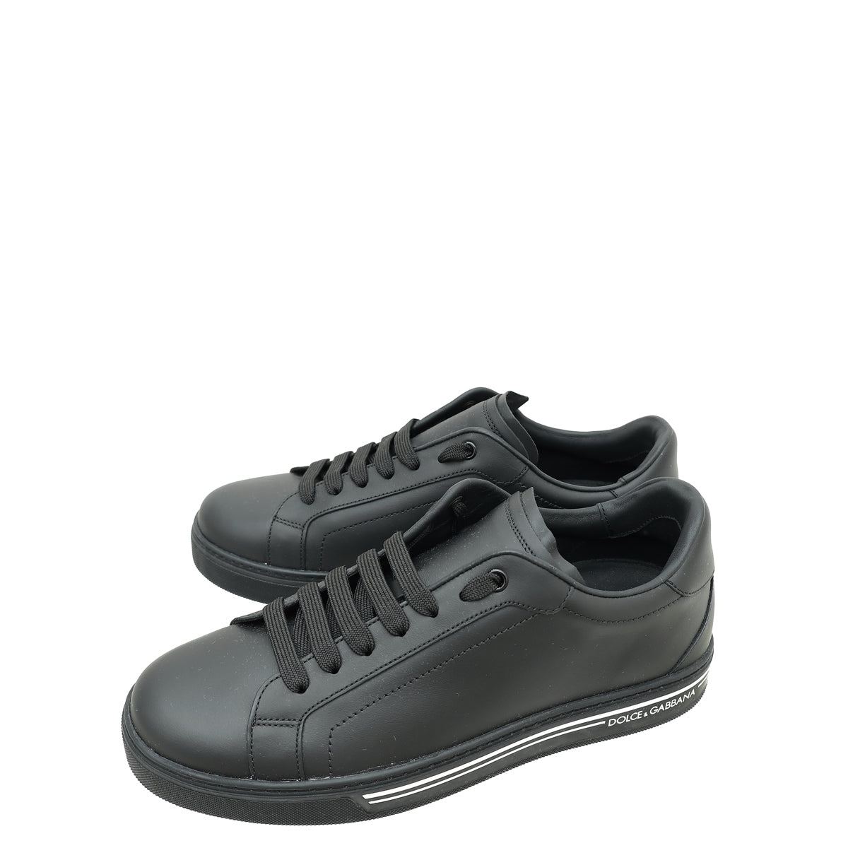 Dolce & Gabbana Black Roma Low Top Sneakers 7-Dolce & Gabbana-THE CLOSET
