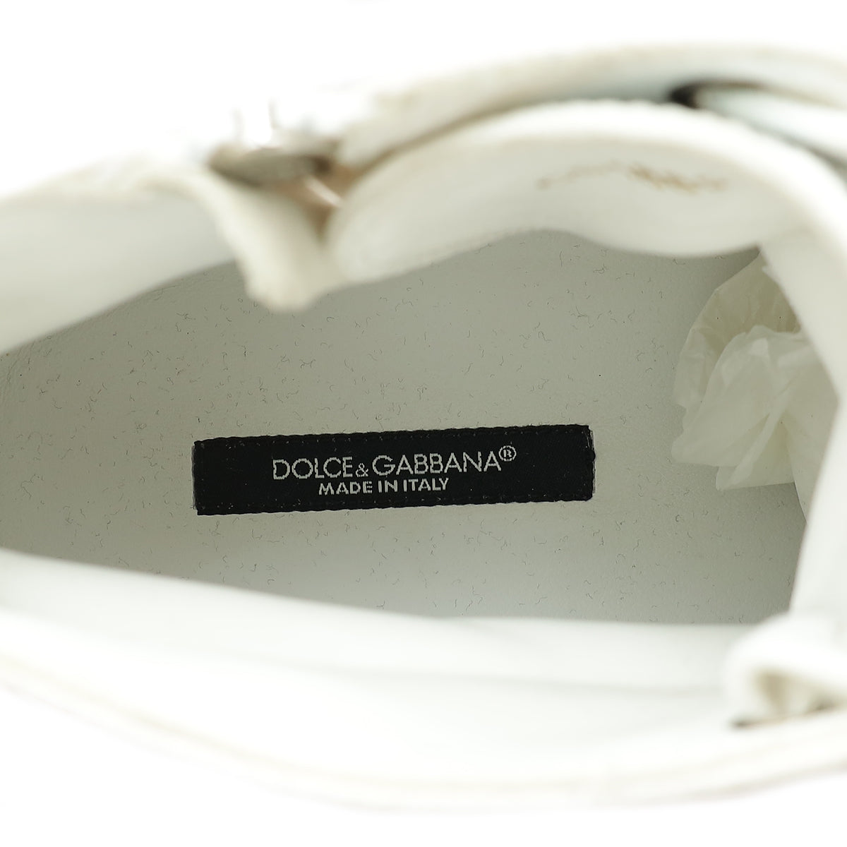 Dolce & Gabbana White Multicolor Graffiti Portofino High Sneakers 6.5