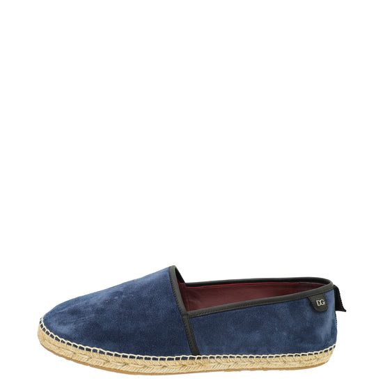 Dolce & Gabbana Bicolor Suede Flat Espadrille 9