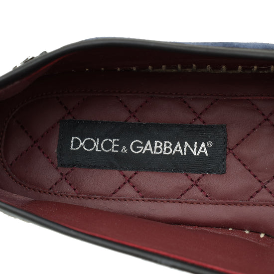 Dolce & Gabbana Bicolor Suede Flat Espadrille 9