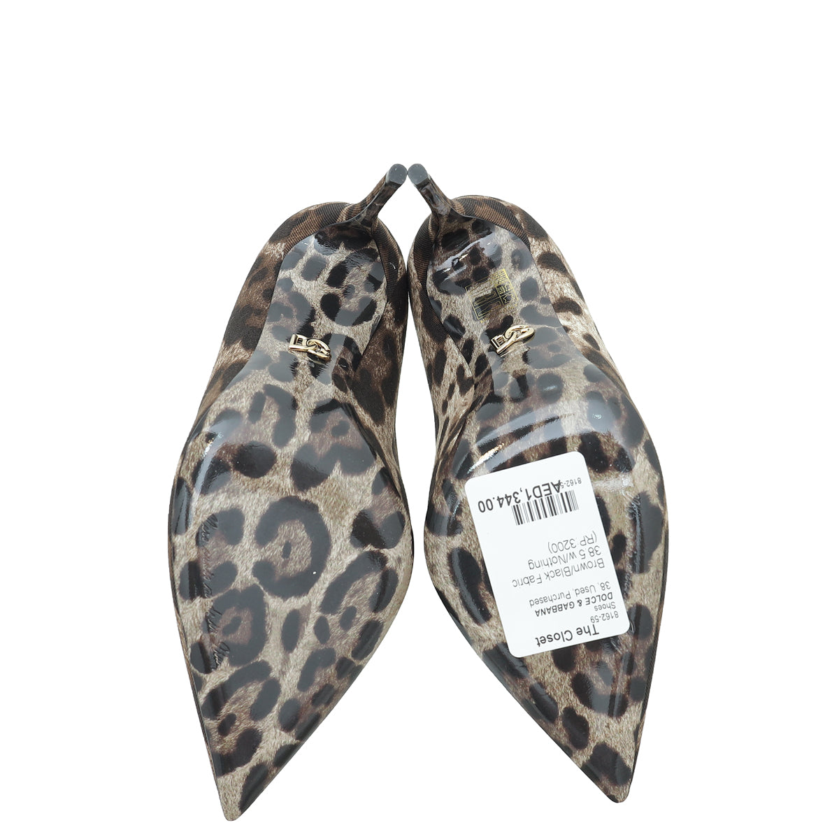 Dolce & Gabbana Bicolor Leopard-Printed Cotton Pumps 38.5