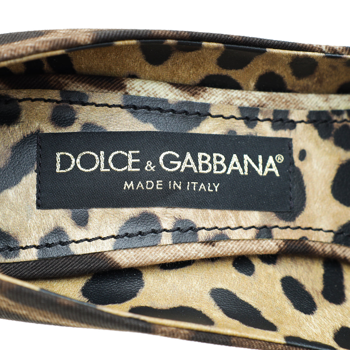 Dolce & Gabbana Bicolor Leopard-Printed Cotton Pumps 38.5