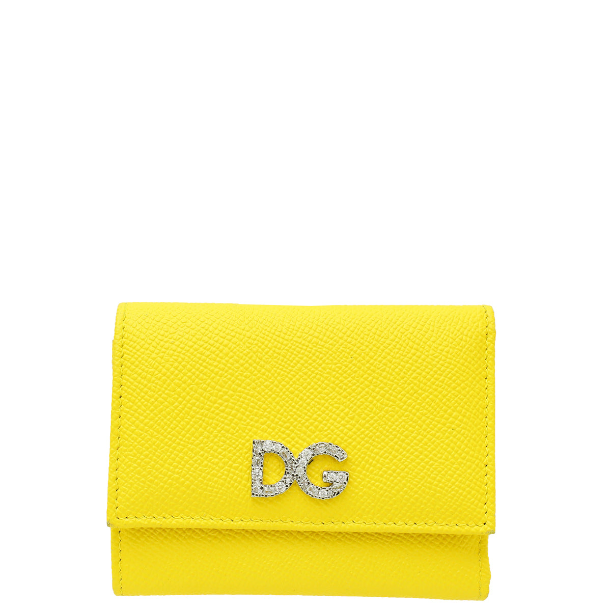 Dolce & Gabbana Yellow DG Crystal Trifold Wallet