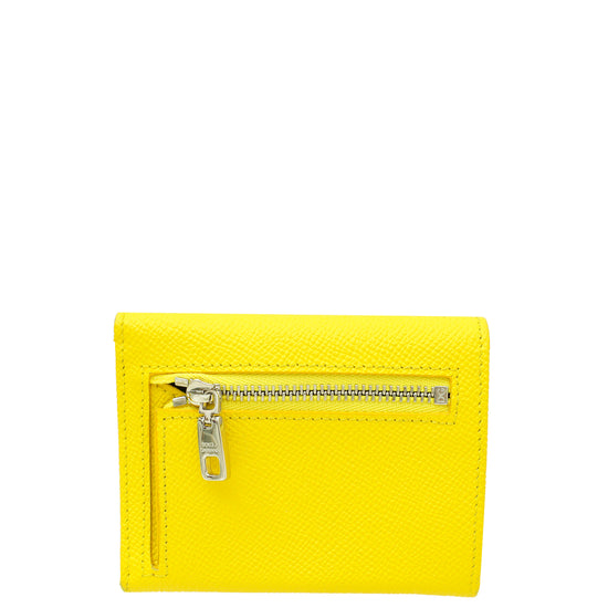 Dolce & Gabbana Yellow DG Crystal Trifold Wallet