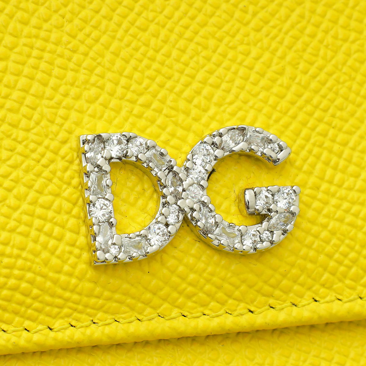 Dolce & Gabbana Yellow DG Crystal Trifold Wallet