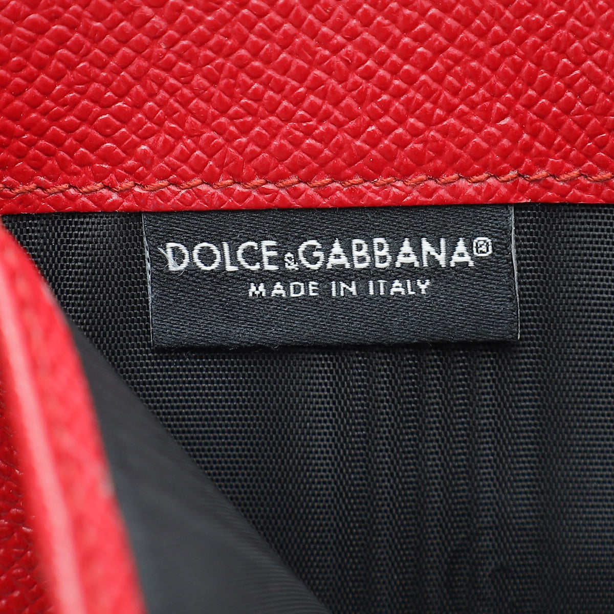 Dolce & Gabbana Red Dauphine Sicily Bifold Wallet