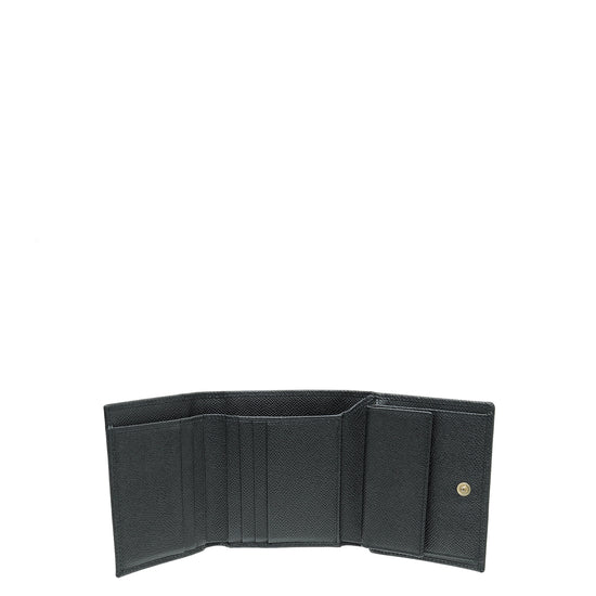 Dolce & Gabbana Black Sicily Compact Wallet