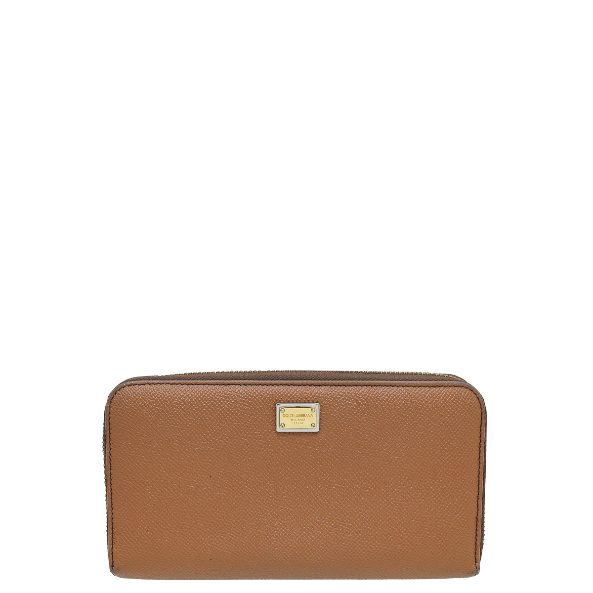 Dolce & Gabbana Caramel Zip Around Long Wallet-Dolce & Gabbana-THE CLOSET