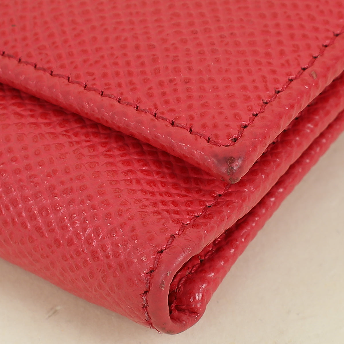 Dolce & Gabbana Red Trifold Compact Wallet