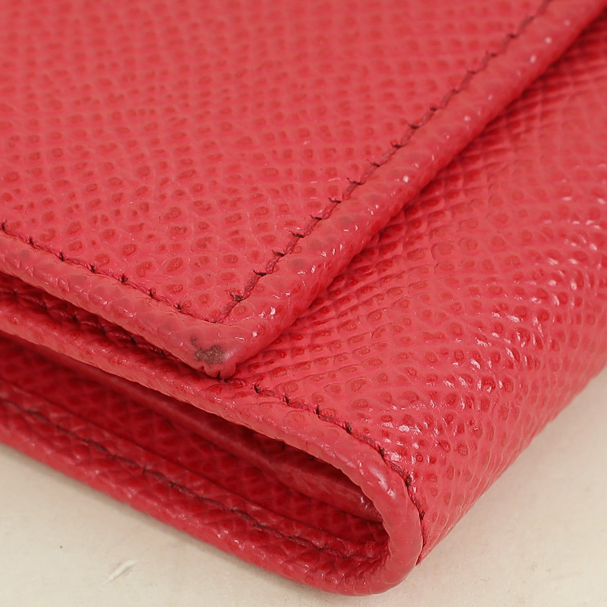 Dolce & Gabbana Red Trifold Compact Wallet