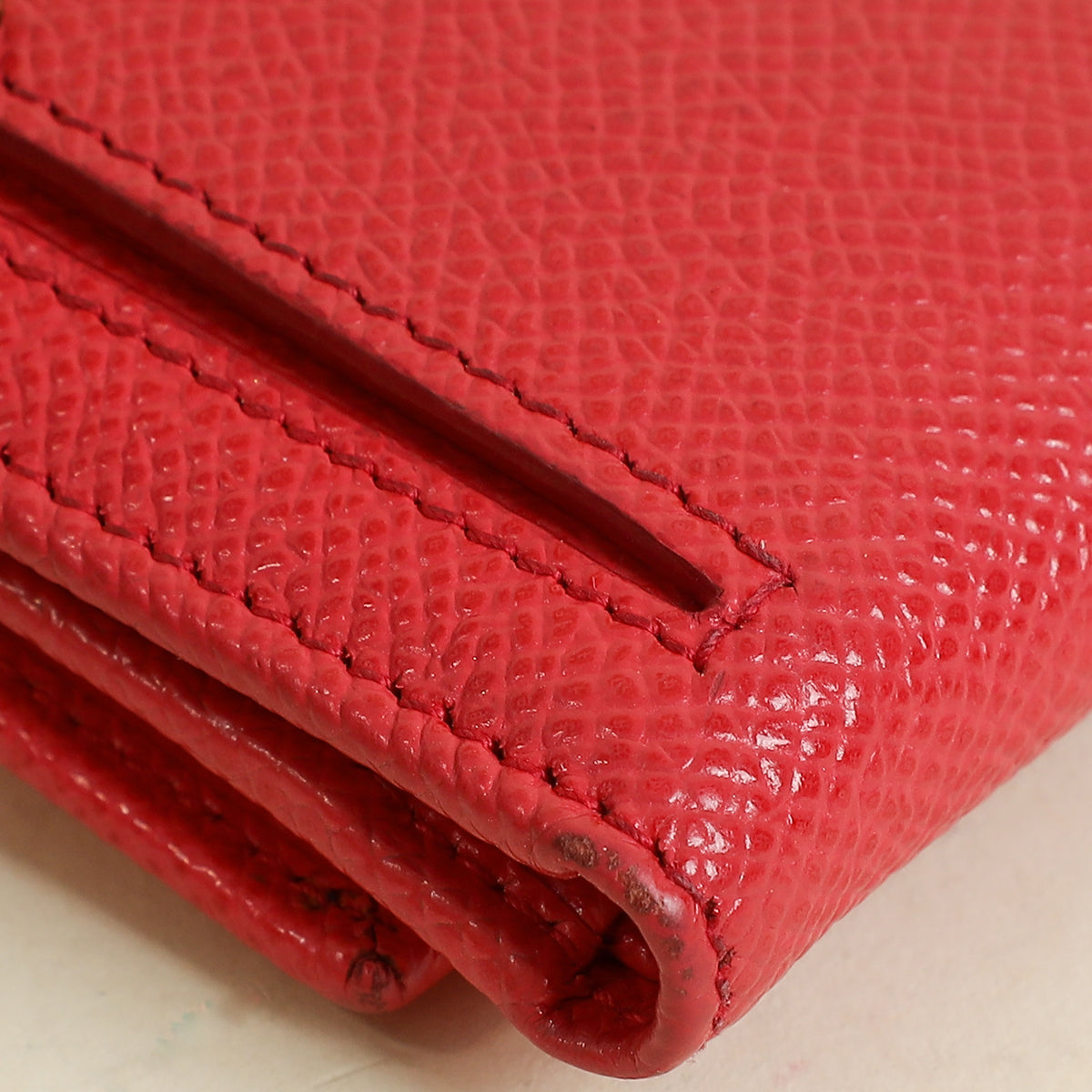 Dolce & Gabbana Red Trifold Compact Wallet
