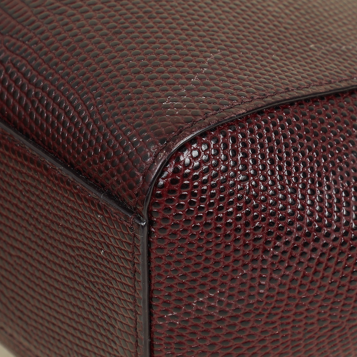 Dolce & Gabbana Burgundy Iguana Print Sicily Small Bag