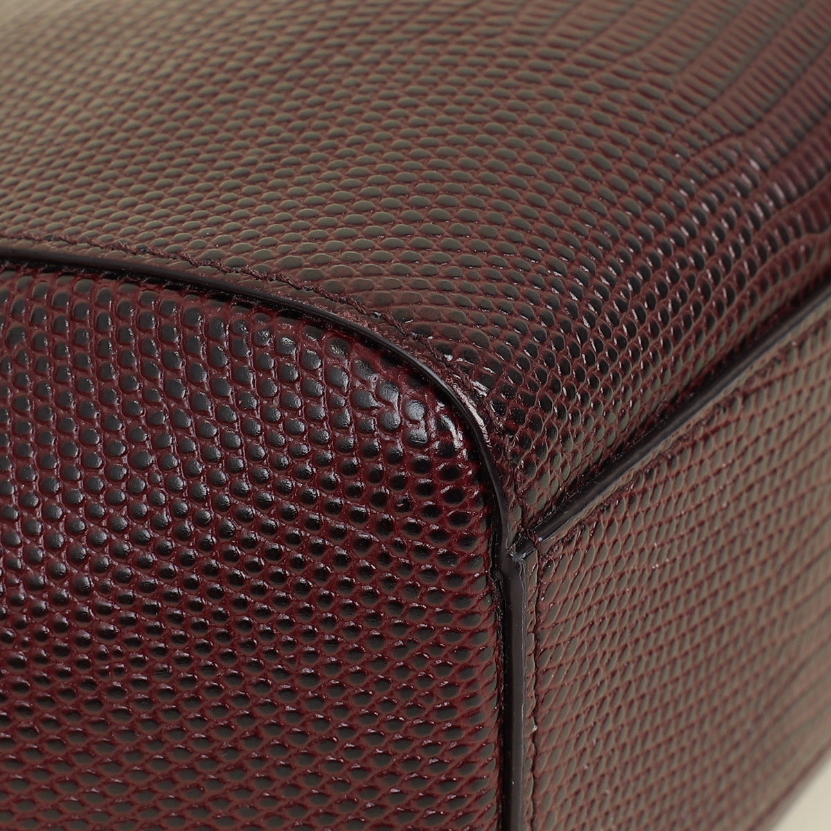 Dolce & Gabbana Burgundy Iguana Print Sicily Small Bag