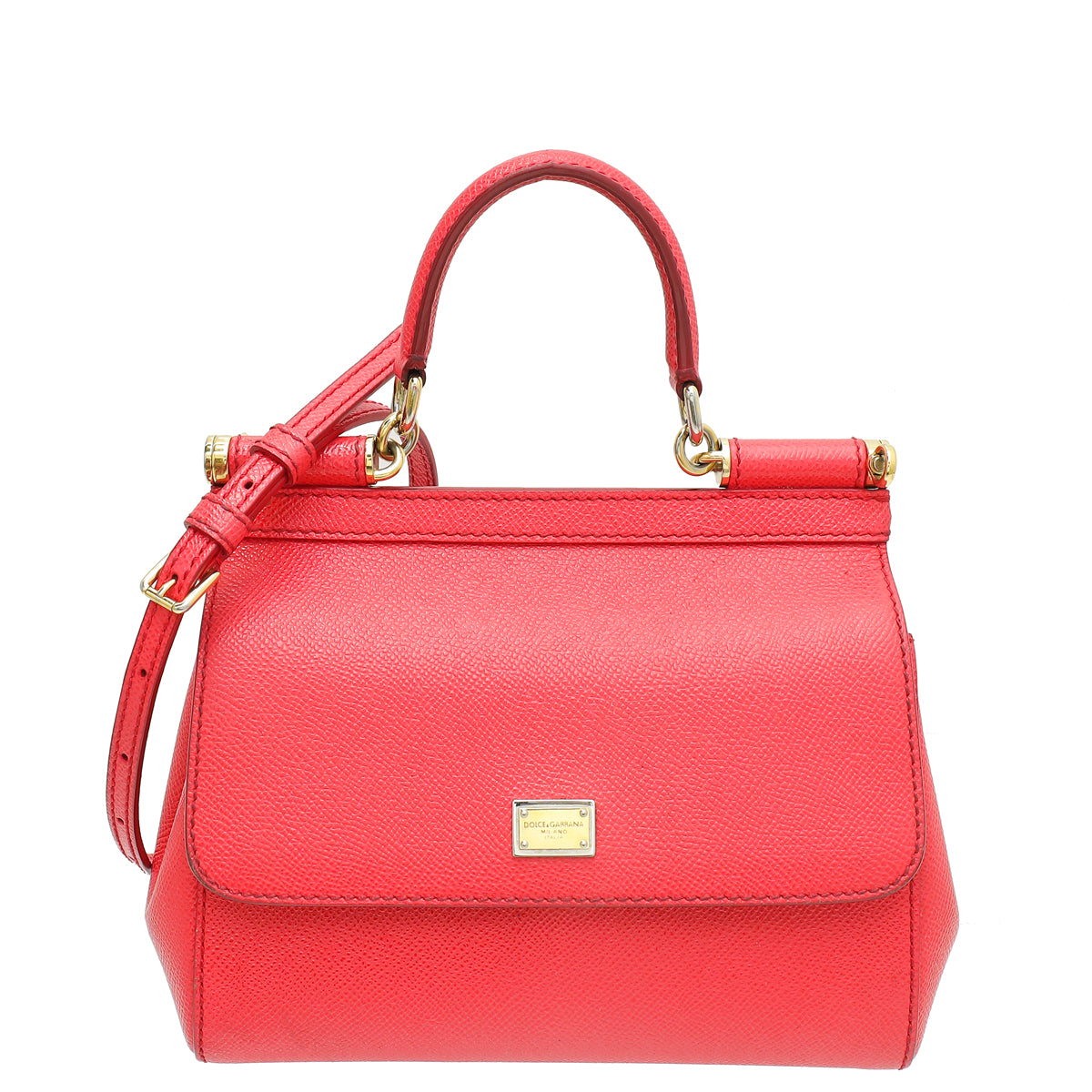 Dolce & Gabbana Red Dauphine Small Sicily Bag-Dolce & Gabbana-THE CLOSET