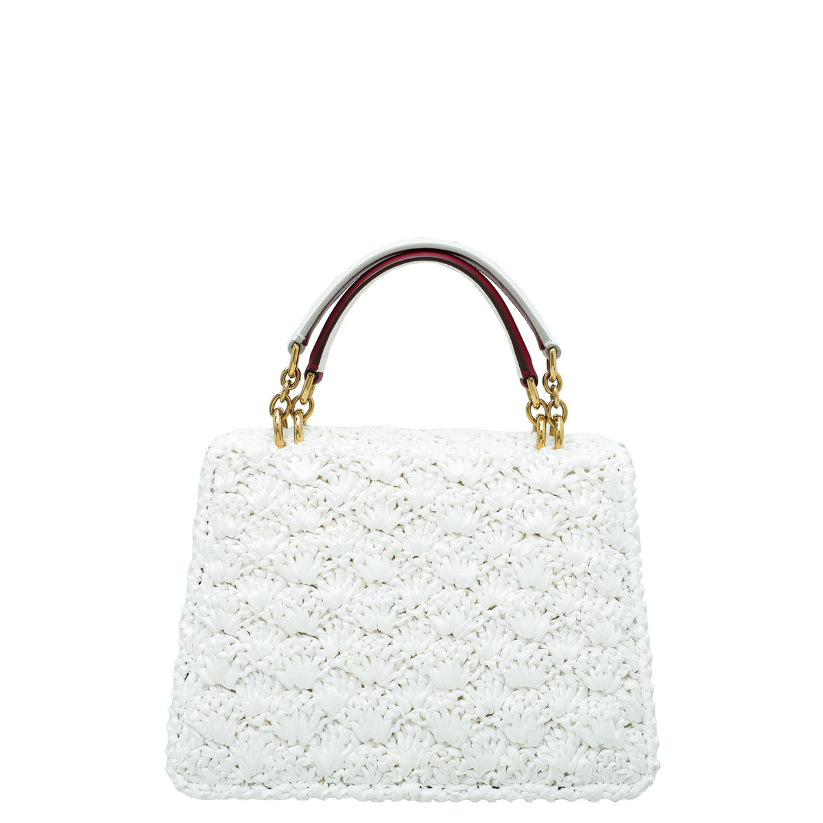 Dolce & Gabbana Bicolor Crochet Welcome Top Handle Bag-Dolce & Gabbana-THE CLOSET
