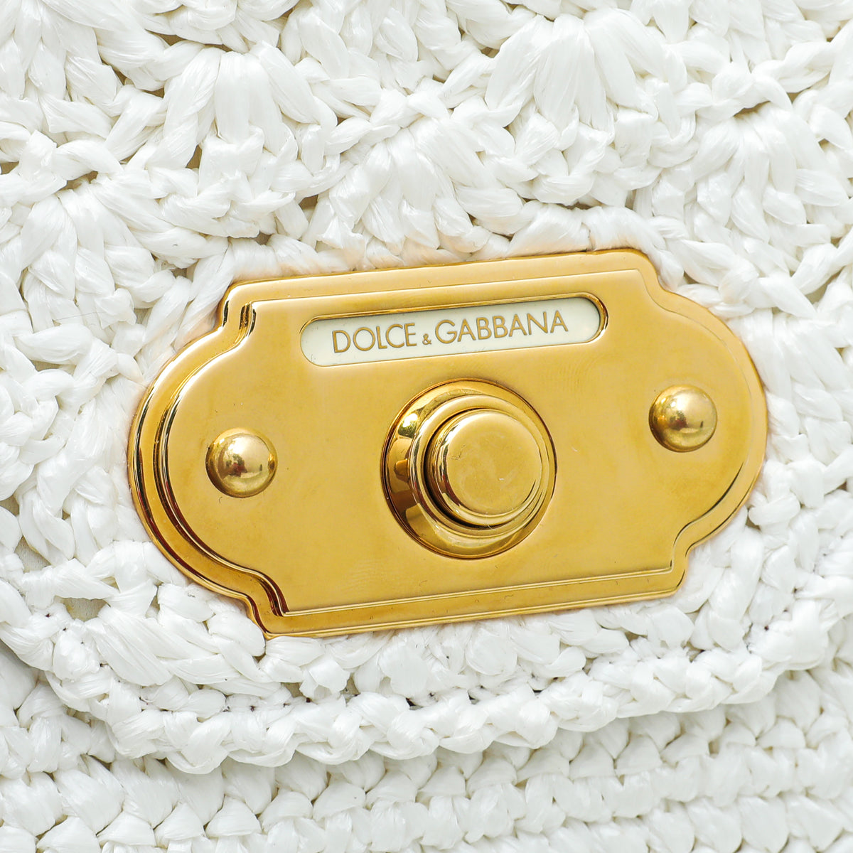 Dolce & Gabbana Bicolor Crochet Welcome Top Handle Bag