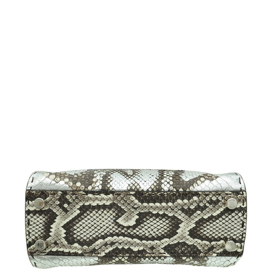 Fendi Tricolor Python Selleria Mini Peekaboo Bag