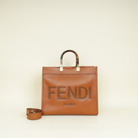 Fendi Brown Sunshine Medium Shopper Bag
