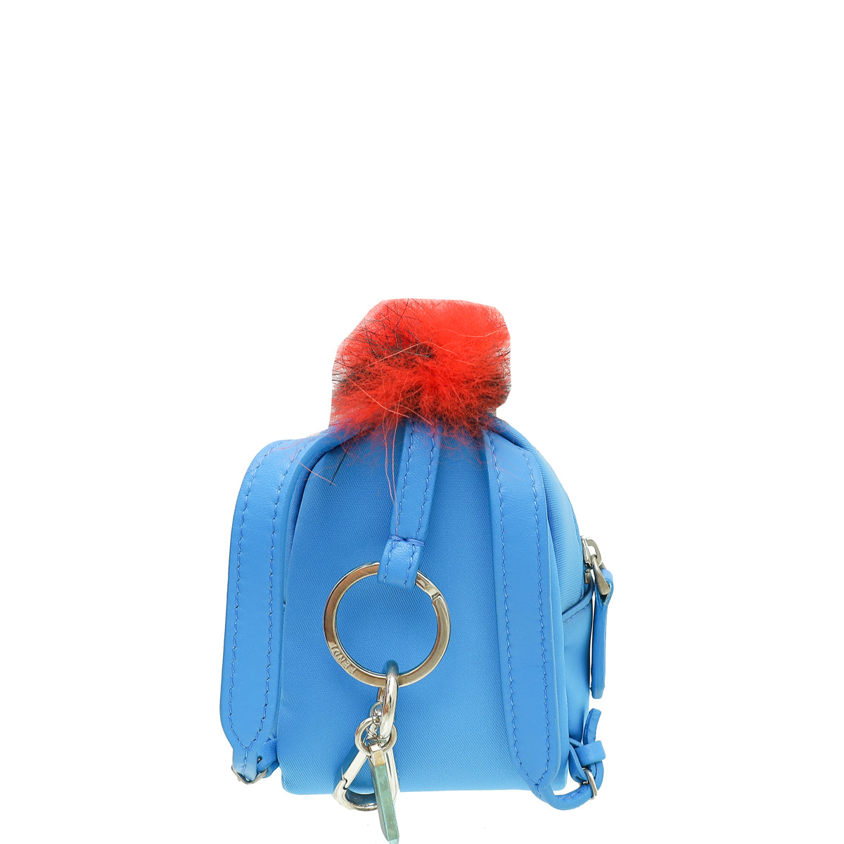 Fendi Blue Multicolor Backpack Monster Eyes Fur Key Chain and Bag Charm-Fendi-THE CLOSET