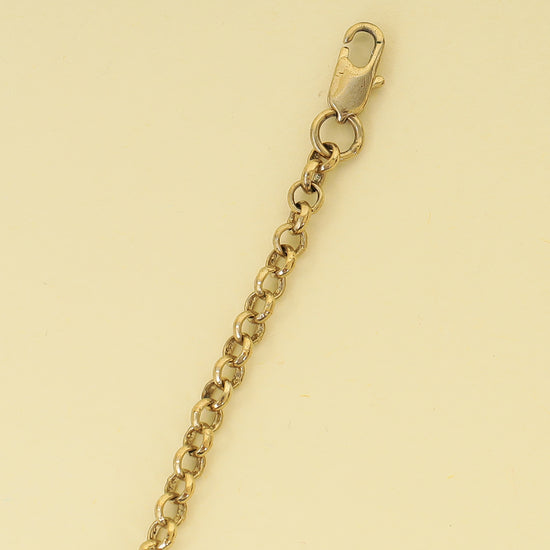Fendi Gold FF Identification Pendent Chain Necklace