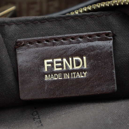 Fendi Brown Zucchino Nylon Shoulder Bag