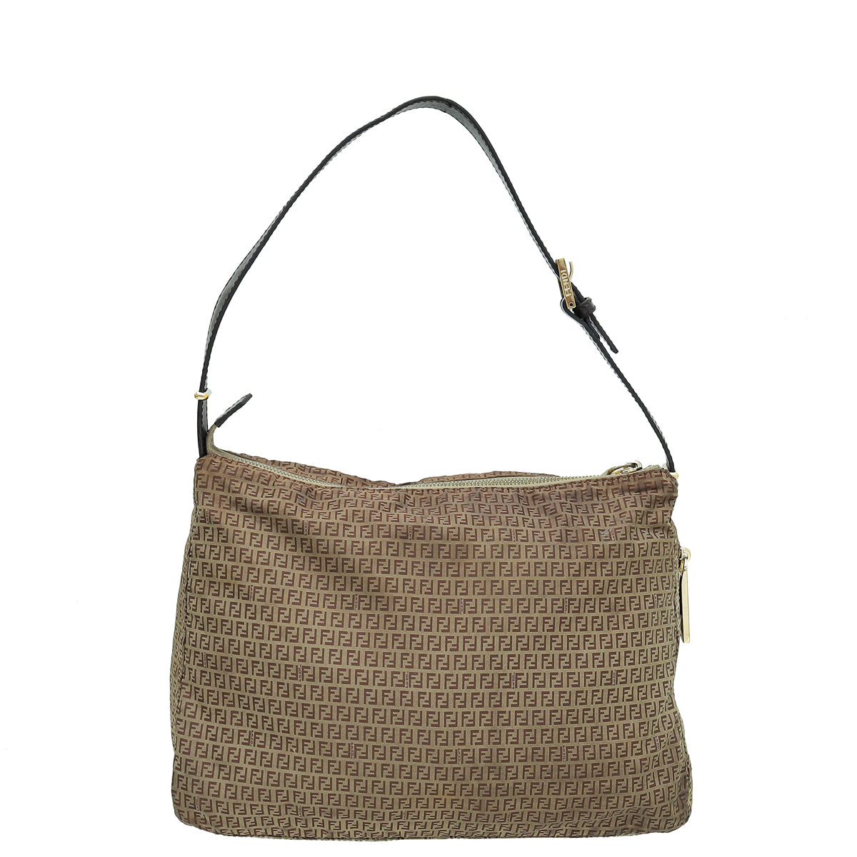 Fendi Brown Zucchino Nylon Shoulder Bag-Fendi-THE CLOSET