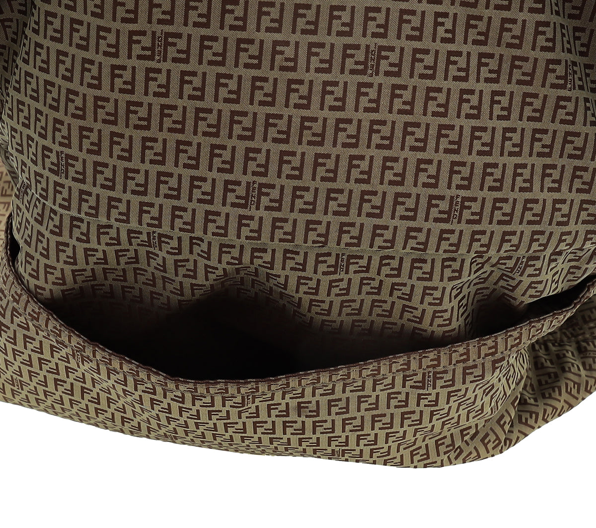 FENDI Zucchino cross body Womens shoulder bag dark brown x beige Leather  Cloth ref.225092 - Joli Closet