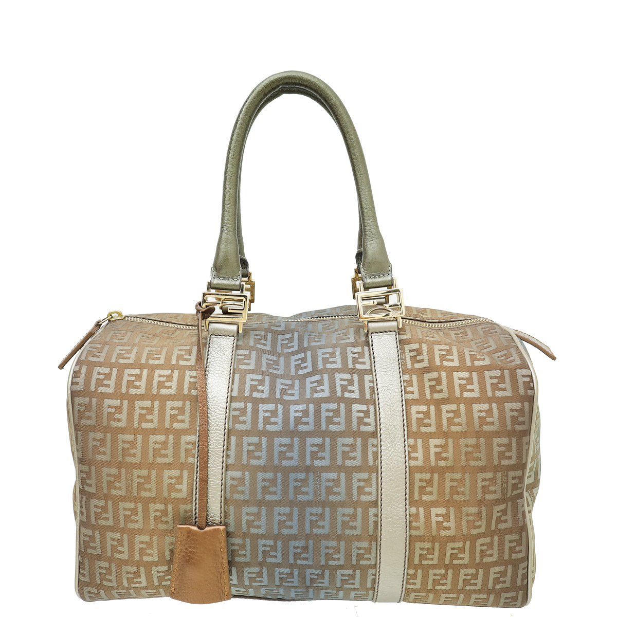 Fendi Bicolor Zucchino Bauletto Boston Medium Bag-Fendi-THE CLOSET