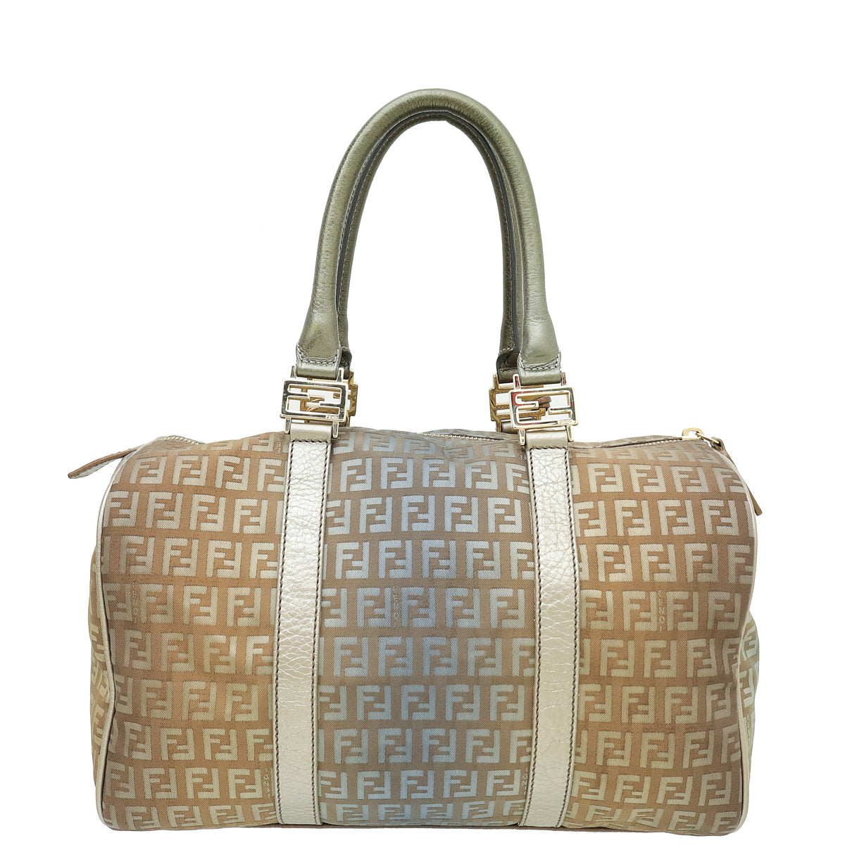 Fendi Bicolor Zucchino Bauletto Boston Medium Bag-Fendi-THE CLOSET
