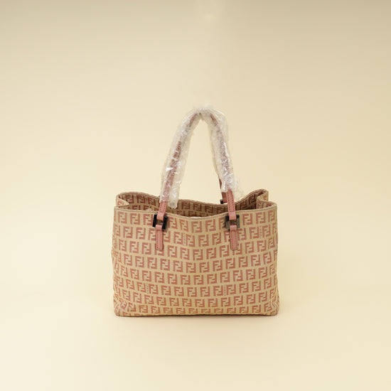 Fendi Bicolor Zucchino Shopping Tote Small Bag-Fendi-THE CLOSET