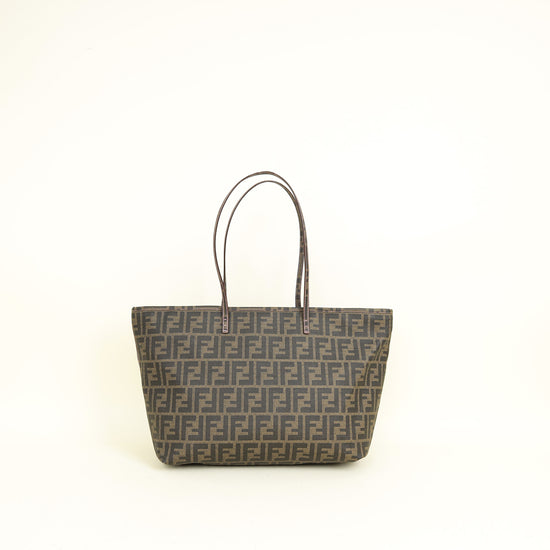 Fendi Tobacco Zucca Roll Tote Bag