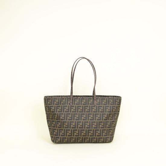 Fendi Tobacco Zucca Roll Tote Bag