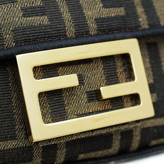 Fendi Zucca Jacquard Fabric Mini Baguette Bag